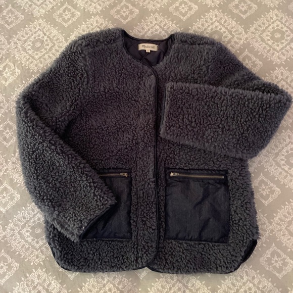 Madewell Jackets & Blazers - Madewell Sherpa Snap Jacket